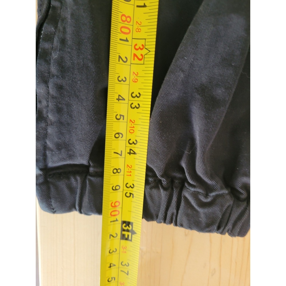 Chic Velvet Brand Pants Womens 10 Black Zipper Hem Ankle Jogger 95% Cotton - Picture 8 of 9